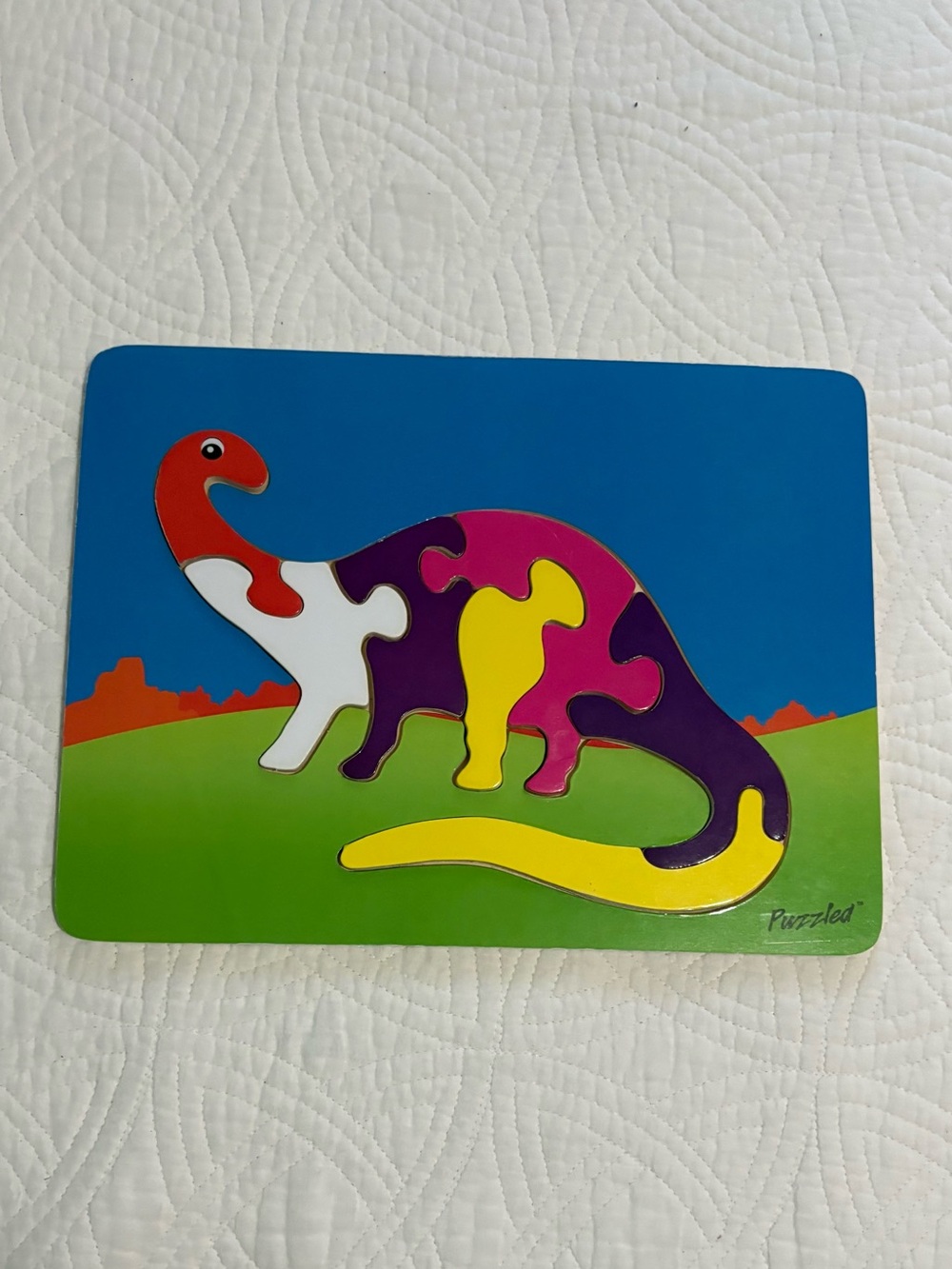 Wooden Puzzle Set Dinosaur and Fish